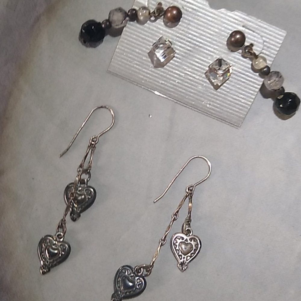 Three pair earrings